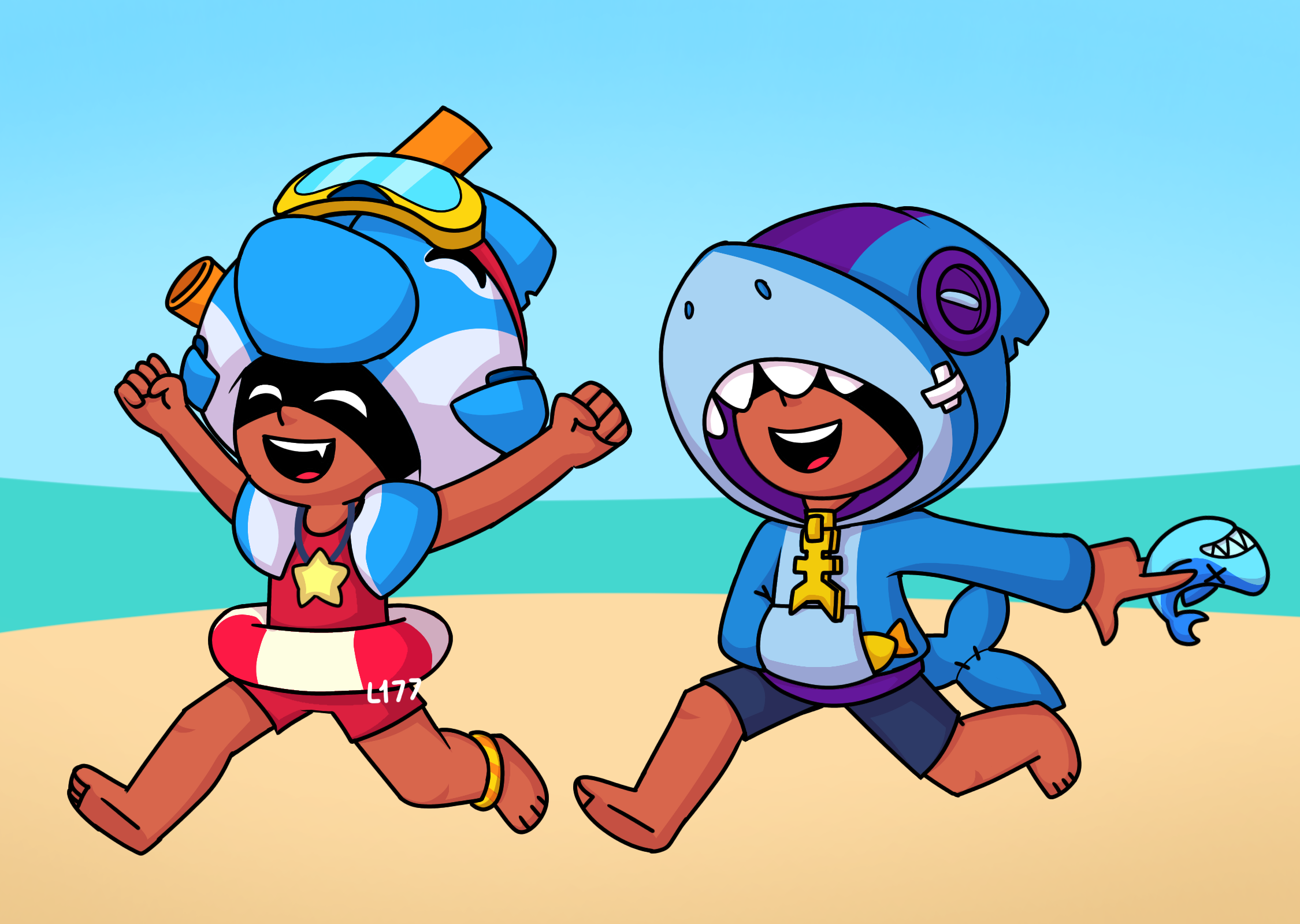 Whale Watch Nita And Shark Leon Brawl Stars By Lazuli177 On DeviantArt whale-watch-nita-and-shark-leon-brawl-stars-by-lazuli177-on-deviantart