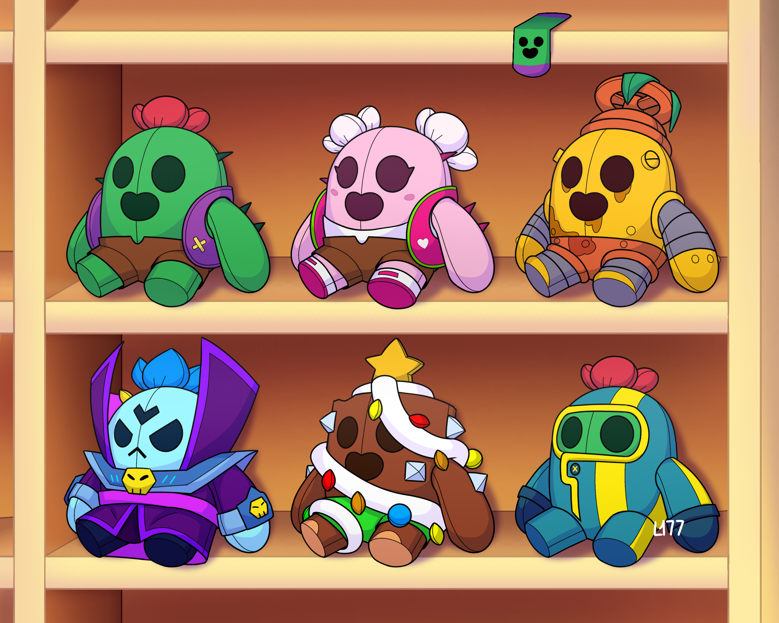 Spike plushies [Brawl Stars] by Lazuli177 on DeviantArt