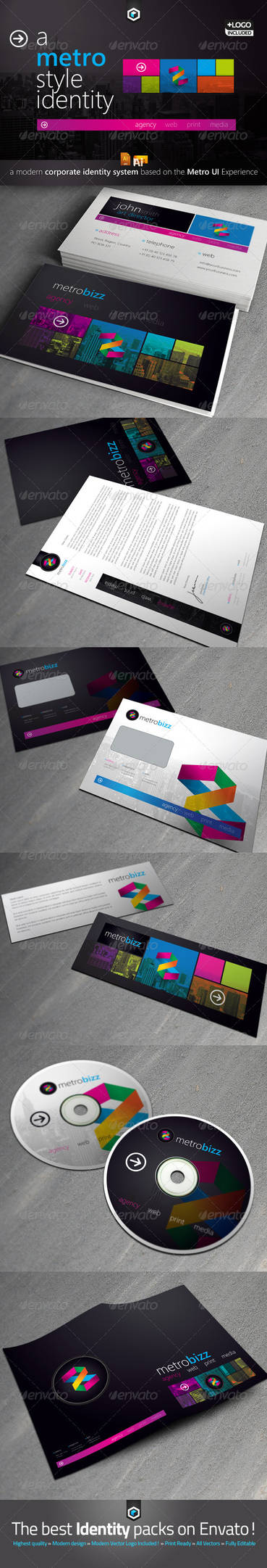 RW Metro UI Style Modern Corporate Identity