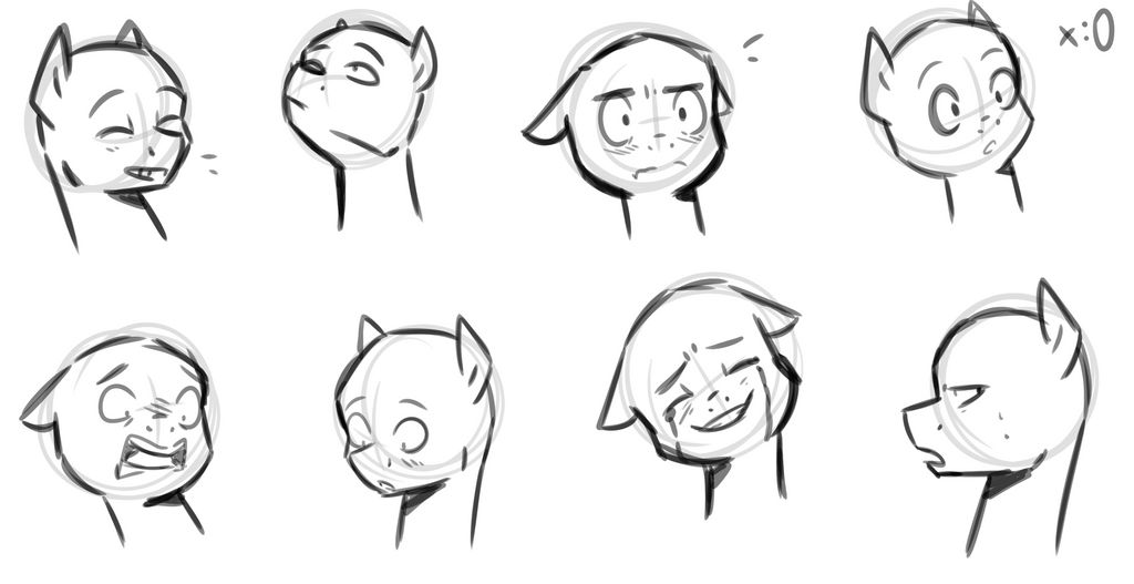 MLP Heads Doodles by lRUSU on DeviantArt