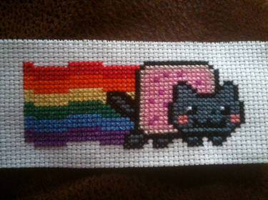 Nyan-Cat Cross-Stitch