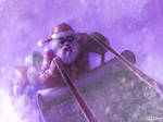 Santa sledding by RogerStork