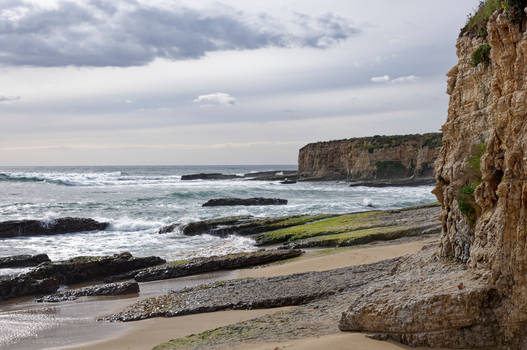 waves rolling ashore