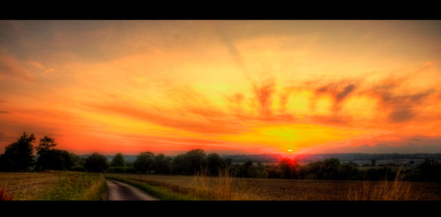 Sun Sets Over the Fields