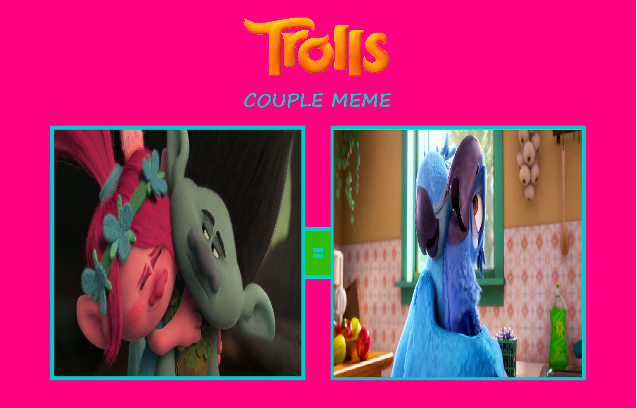 Trolls Couple Meme= Jewel X Blu by kimstember on DeviantArt