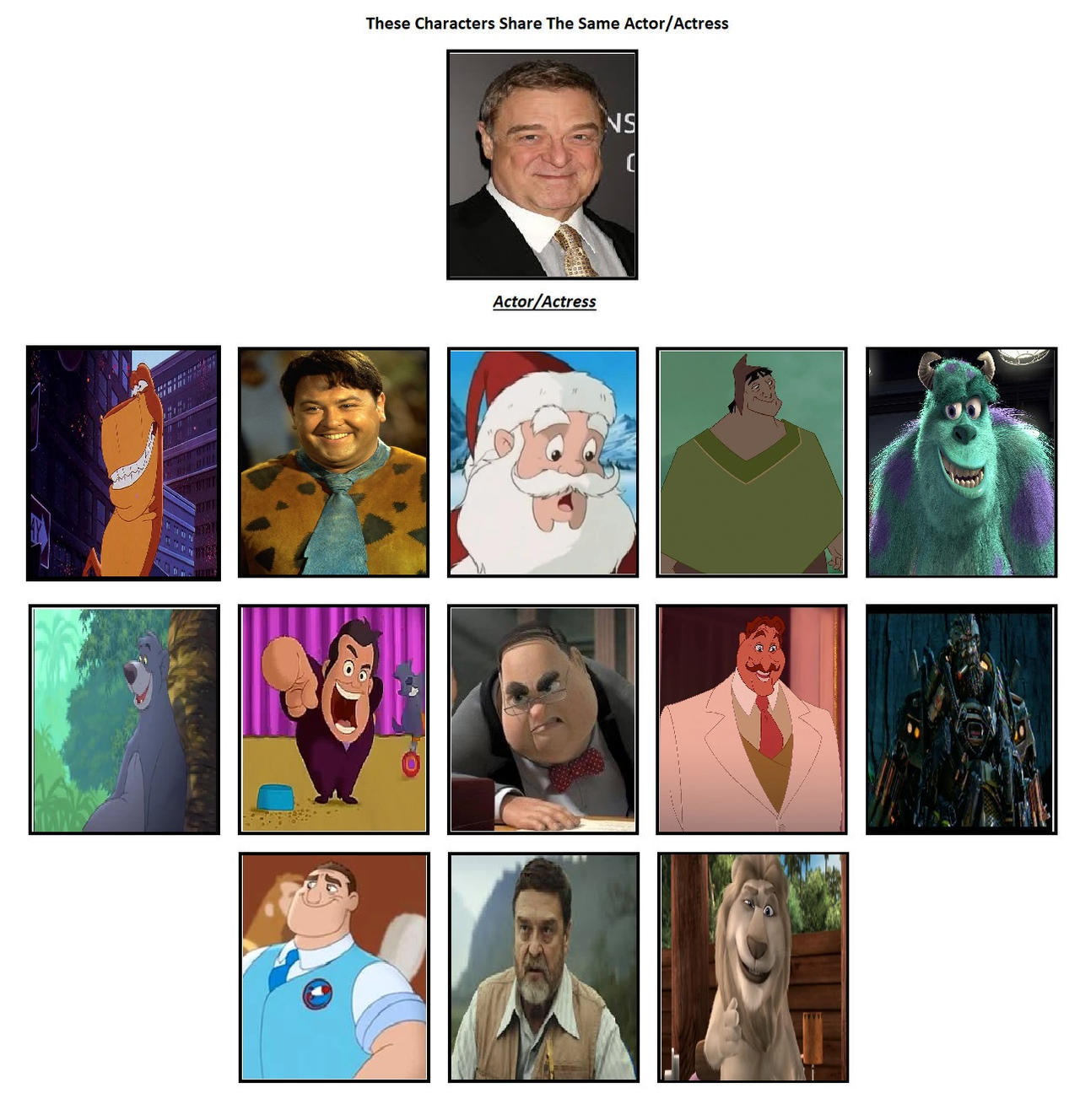 Same Voice Actor John Goodman by kimstember on DeviantArt