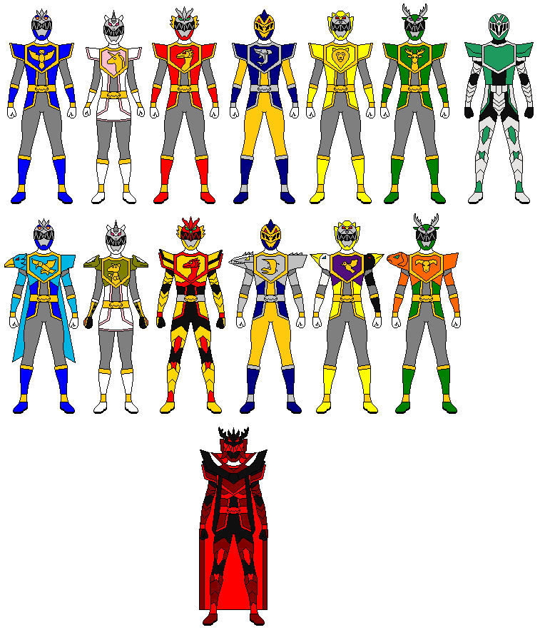 Elemental Knight Rangers (Full) by kimstember on DeviantArt