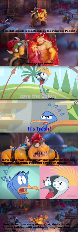 Peacock and Crane Reacts to Bowser's Masterpiece