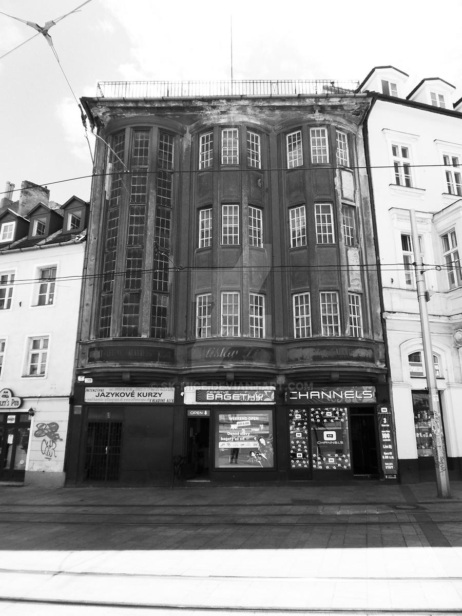 Old building on top of Channels Club, Bratislava