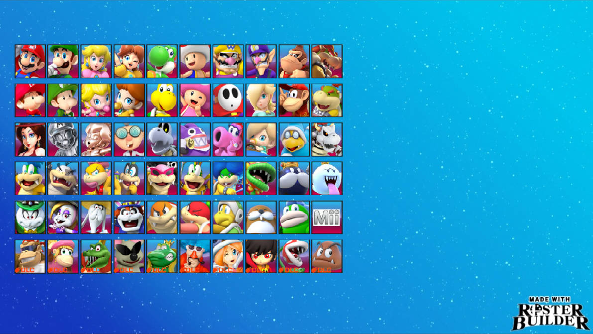 Mario Kart Roster Template