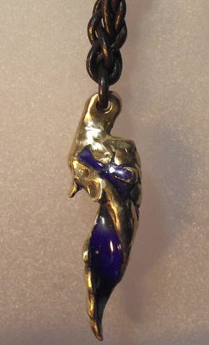 Raven's wing pendant - cast bronze and enamel by ClarkeJ Raven's wing pendant - cast bronze and enamel by ClarkeJ