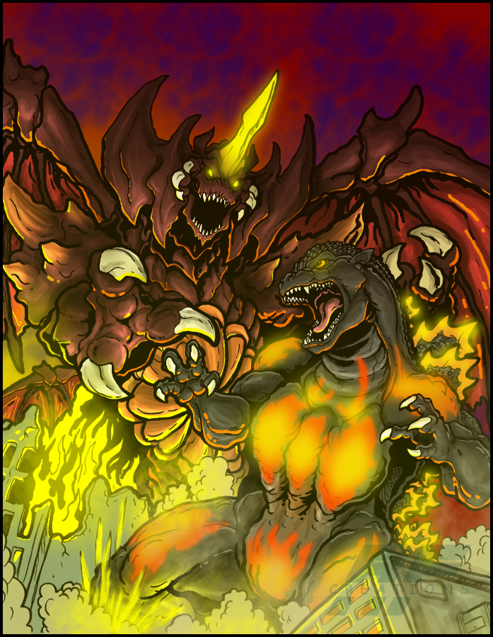 Commission - GODZILLA VS. DESTOROYAH