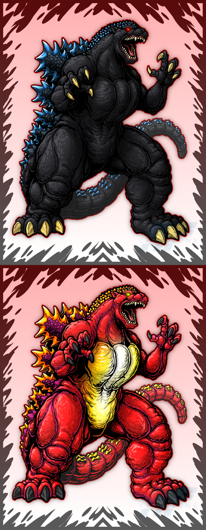 Trendmasters Supercharged Godzillas