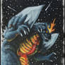 Space Godzilla painting