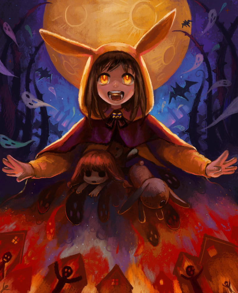 Halloween rabbit witch