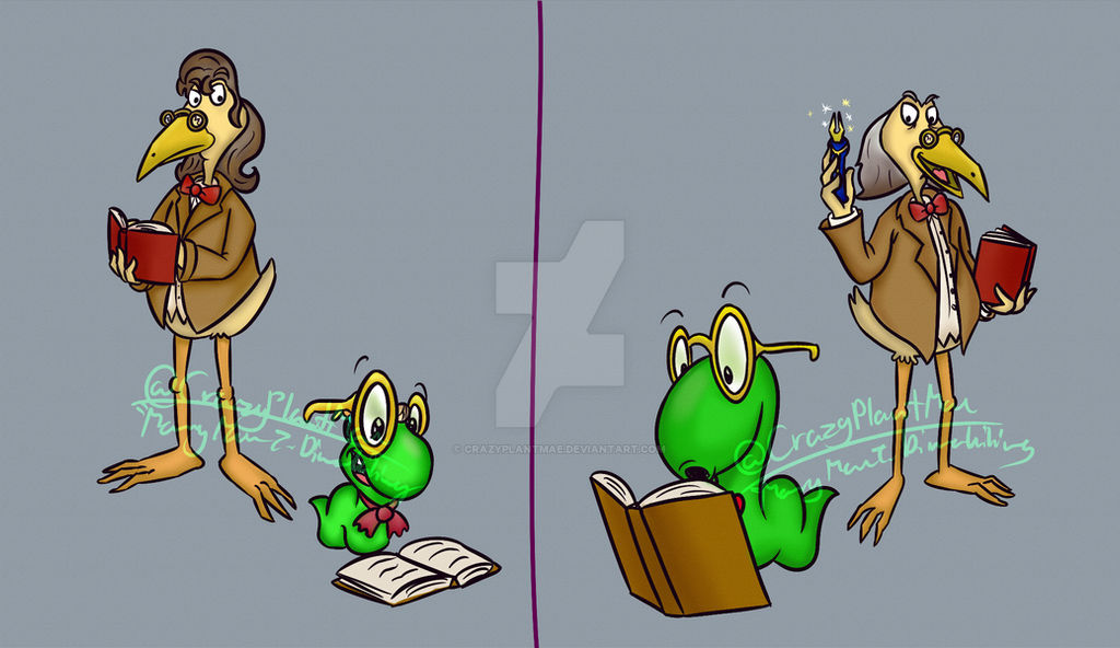 Rex Bookworm Past to Present Lex Bookworm and Prof.Codex by CrazyPlantMae on DeviantArt