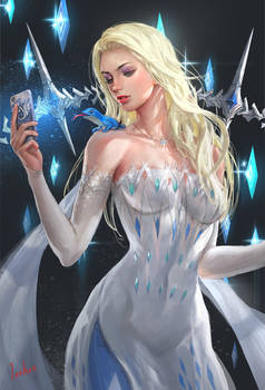Elsa new dress fan Art of Frozen2