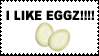 I like eggz stamp