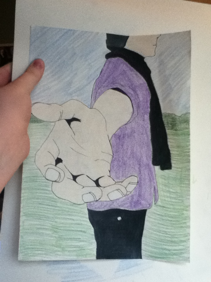 Take my hand lineart colored