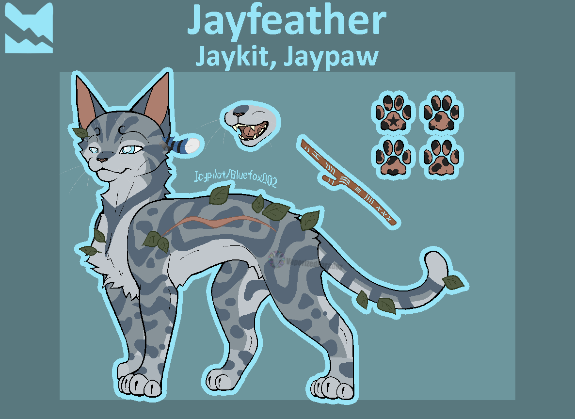 Jayfall Warrior Cats Design #7 Jayfeather by VaporizedParadox on DeviantArt