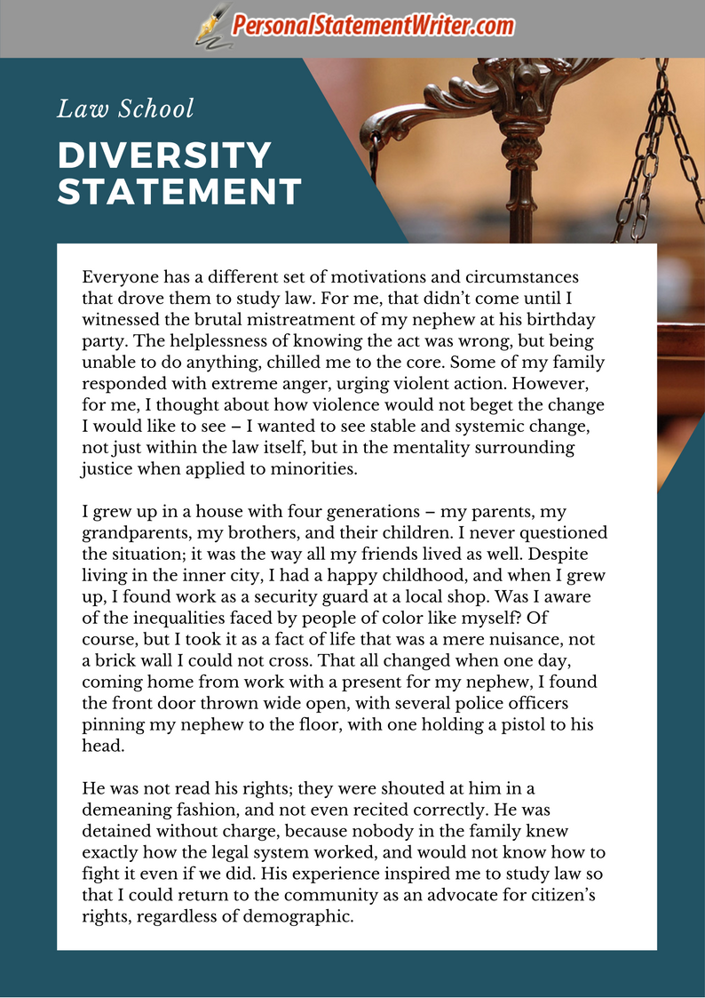 Law School Diversity Statement Sample By PSWriterSamplesUK On DeviantArt