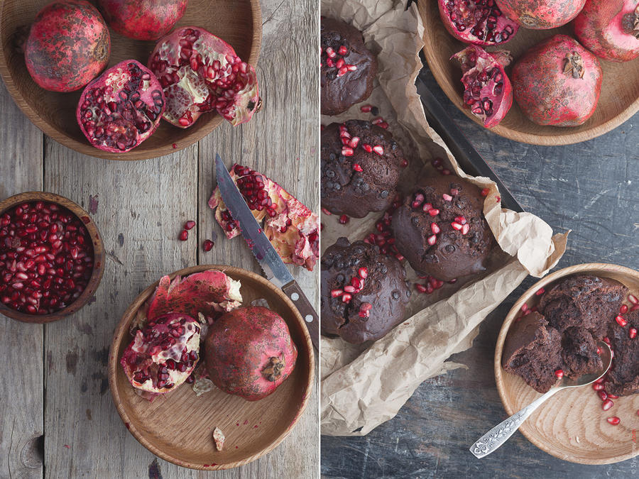 Chocolate cake with pomegranate by slyadnev Chocolate cake with pomegranate by slyadnev