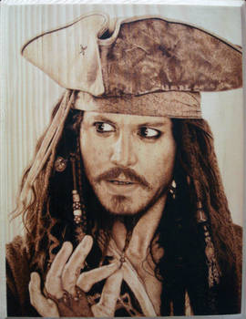 Captain Jack Sparrow Pyrography (Woodburning)