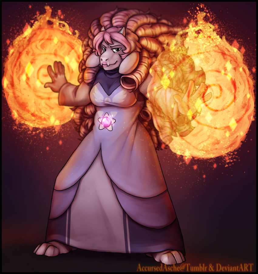 Rosiel (Rose Quartz + Toriel Fusion)