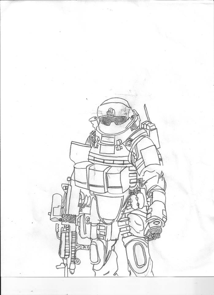 Juggernaut Suit Drawing