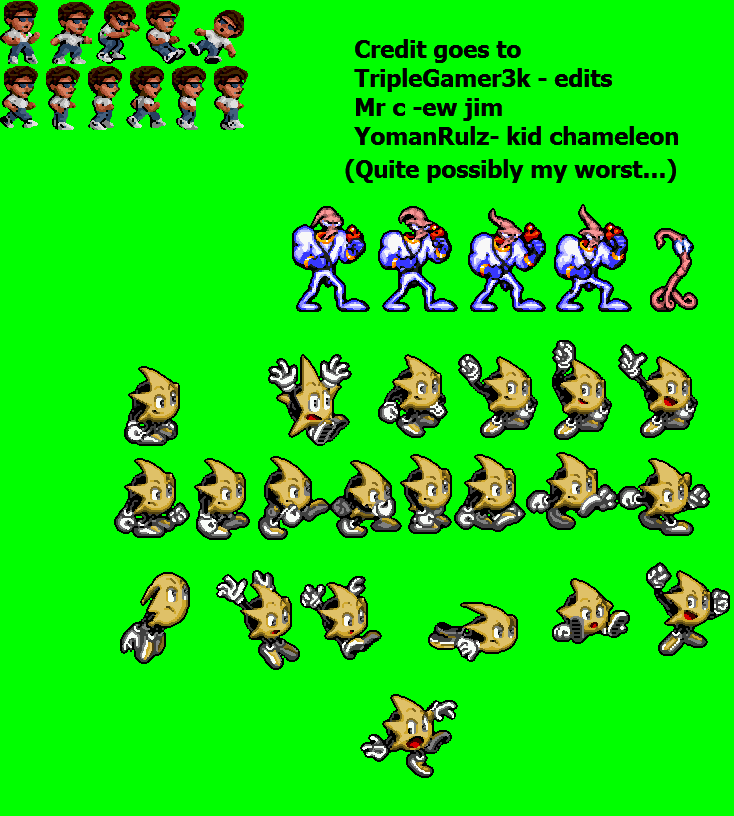 SEGA Characters 2X sprites pt 1