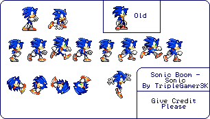 Sonic Boom - Sonic Sprites - Basic Movement by triplesonicX on DeviantArt
