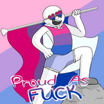 PROUD AF (Bi flag version)