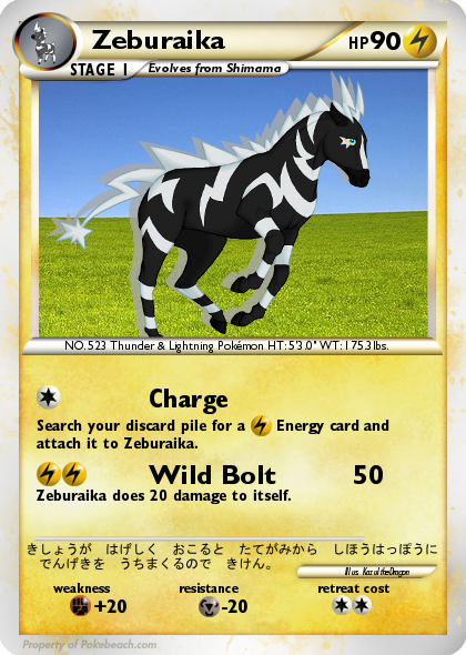 Zeburaika Fake Pokemon Card By Lv9 On Deviantart