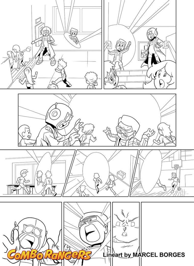 Combo Rangers - Line Art by dedaha on DeviantArt