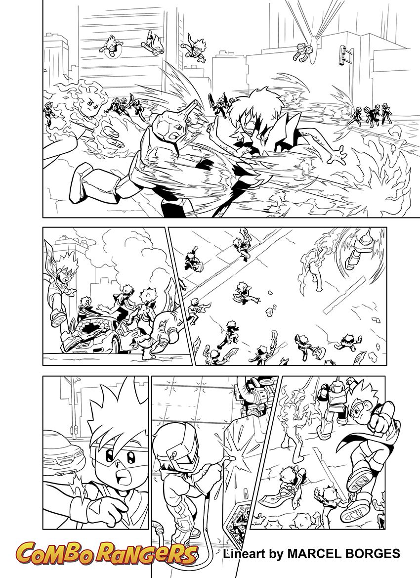 Combo Rangers - Line Art by dedaha on DeviantArt