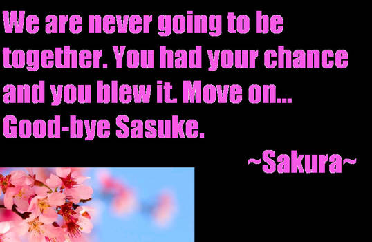 Goodbye Sasuke