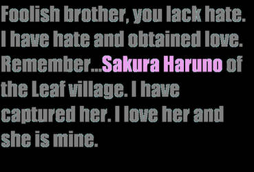 Itachi loves Sakura