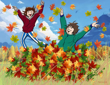 Jumping in the Leaves