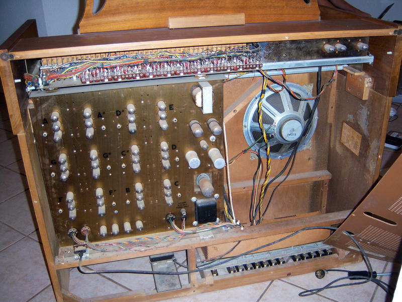 Back of an old Lowrey organ