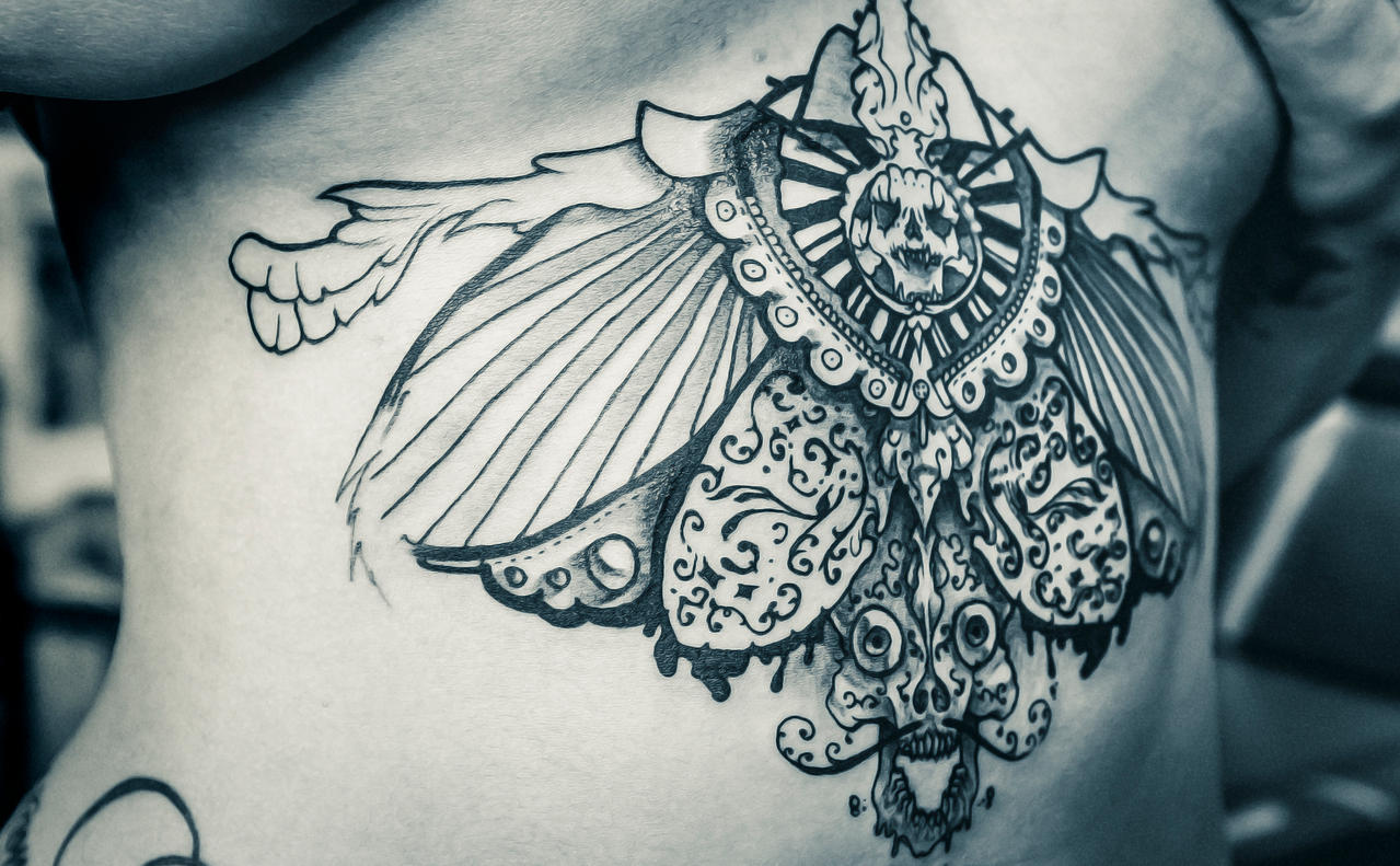 skull tattoo wings 4