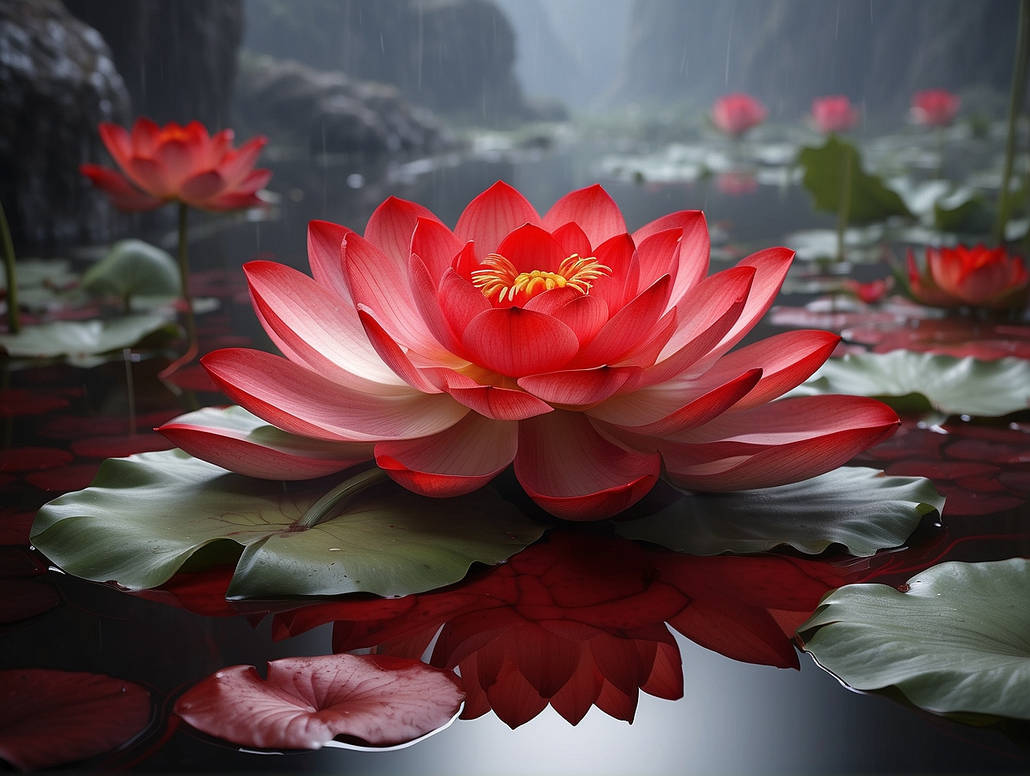 Red Lotus Flower by tribaleyes01 on DeviantArt