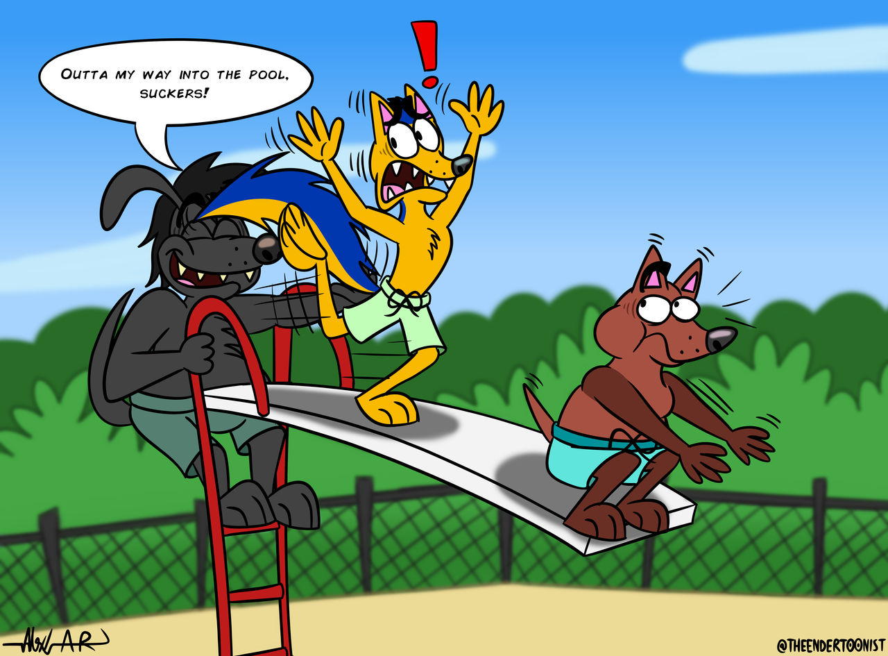 Double Push Onto The Diving Board by TheEnderToonist on DeviantArt