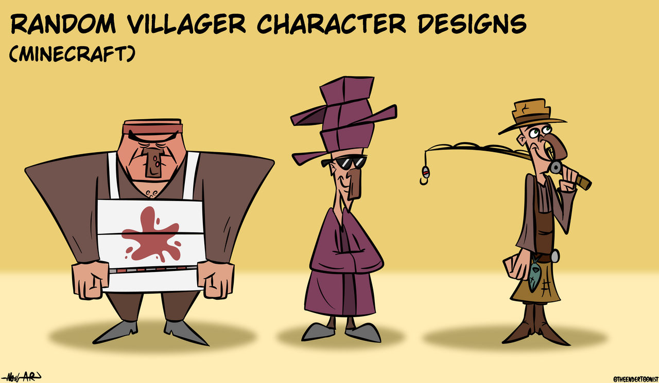 Minecraft - Random Villager Character Designs by TheEnderToonist on ...
