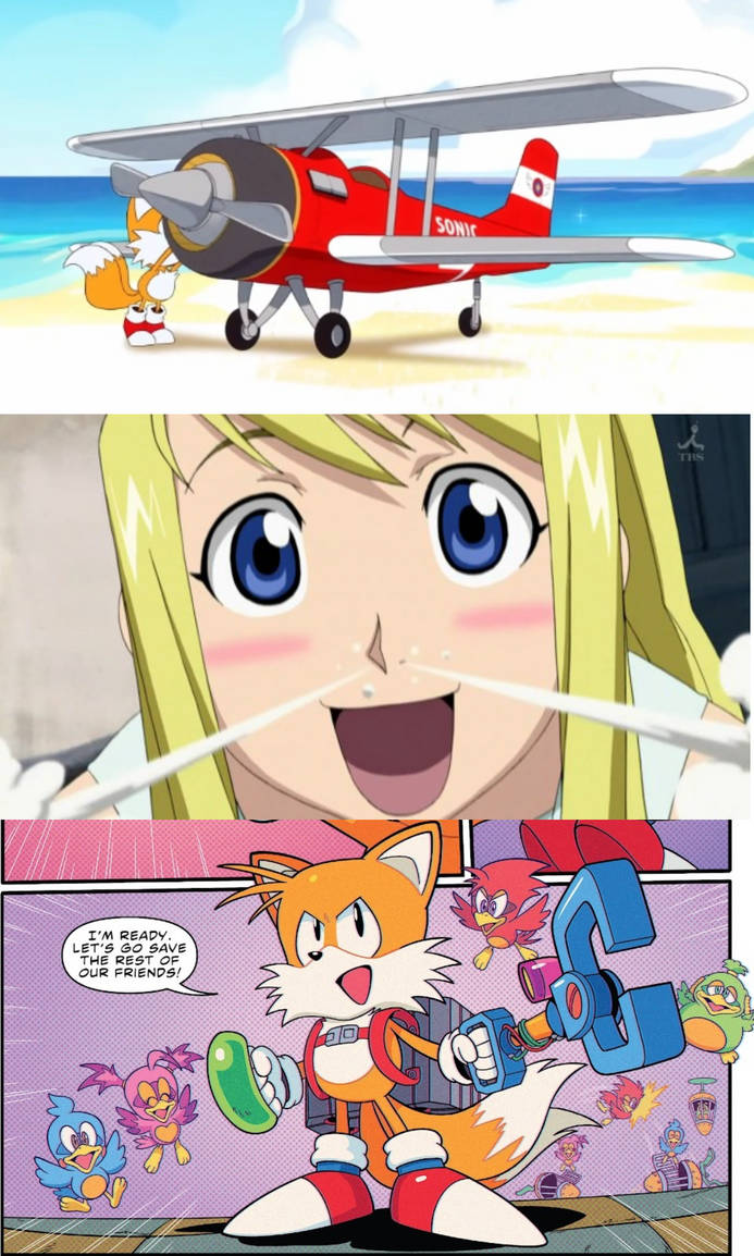 Tails Work Machine Winry finds tails great with machines by GeoOmega123 on DeviantArt