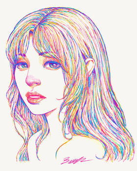 Colorful Portrait Drawing