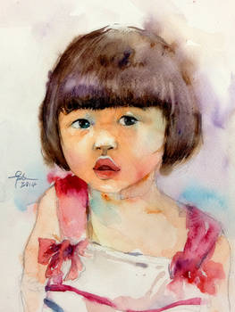 Portrait of my lil girl 1Y11M