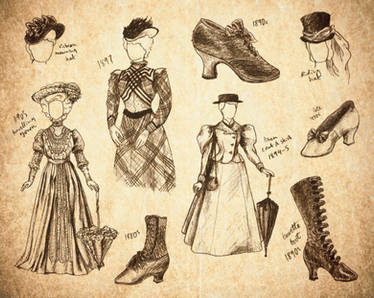 Steampunk Fashion Sketches