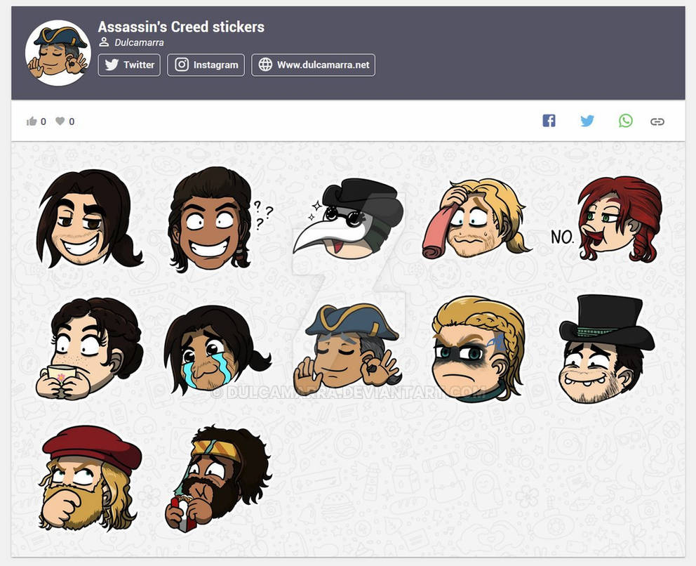 Assassin's Creed stickers by Dulcamarra on DeviantArt