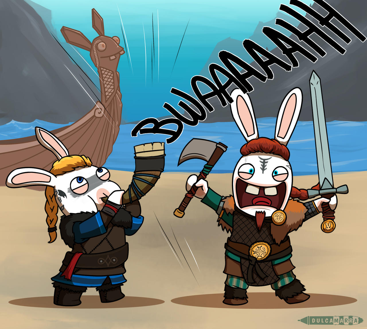 Valhalla rabbids by Dulcamarra on DeviantArt