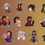 Baldur's Gate stickers (Whatsapp, Signal Telegram)